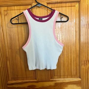 Wild Fable Pink and White Tank Top